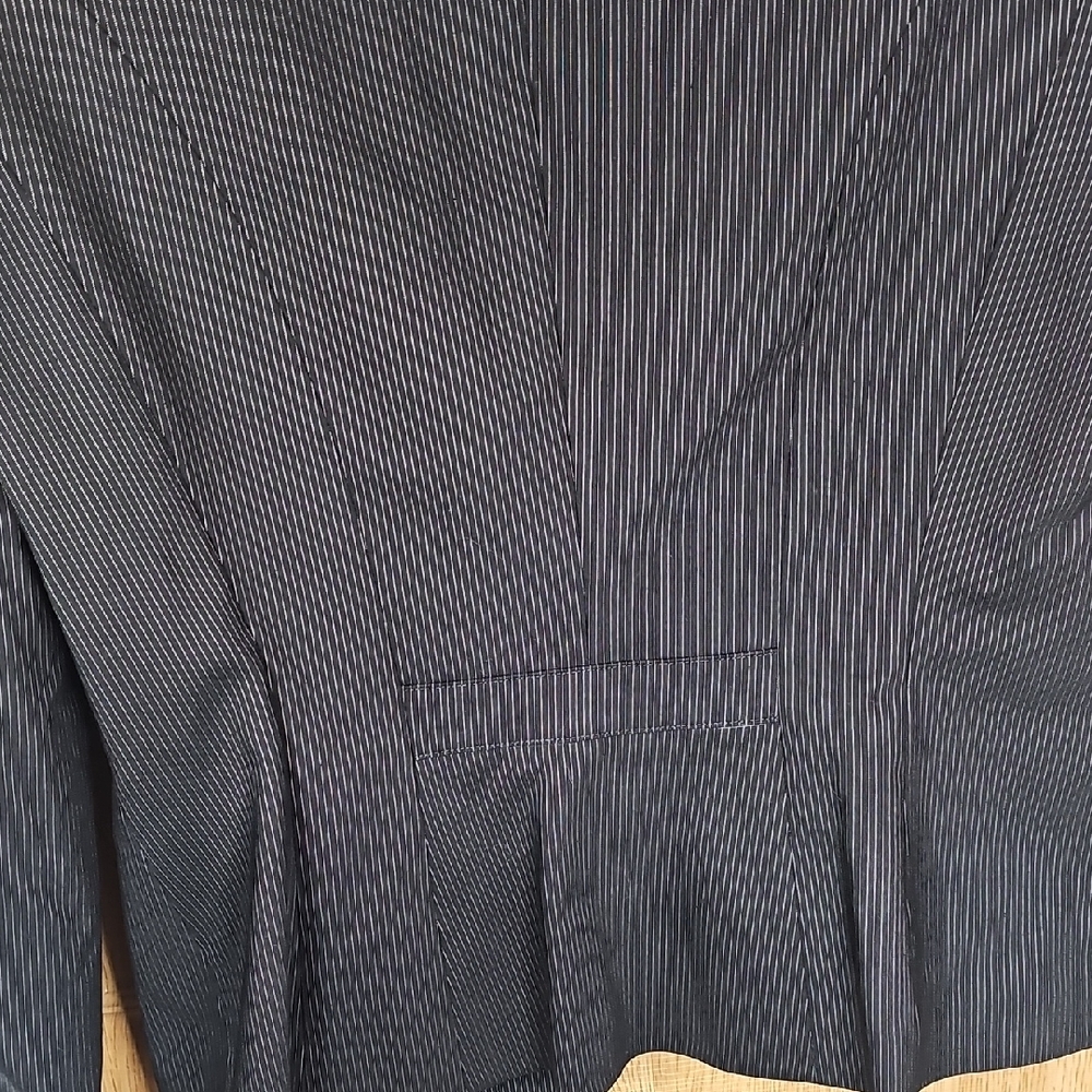 Sophisticated Black Pinstripe Blazer for Women - Picture 7 of 8